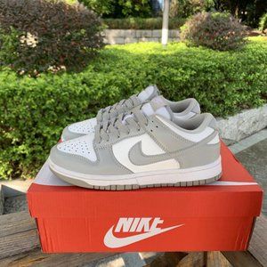 Nike Dunk Low Retro "Gray Fog" retro low-top non-slip wear-resistant gray and wh